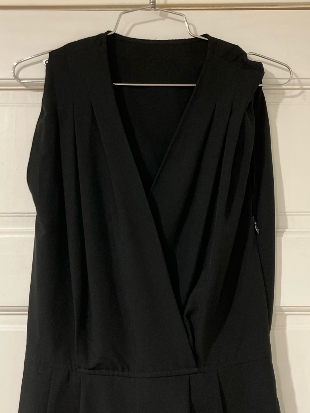 American Apparel Black Sleeveless V-Neck Jumpsuit, size S